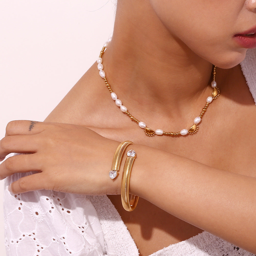 Textured Heart Bracelet