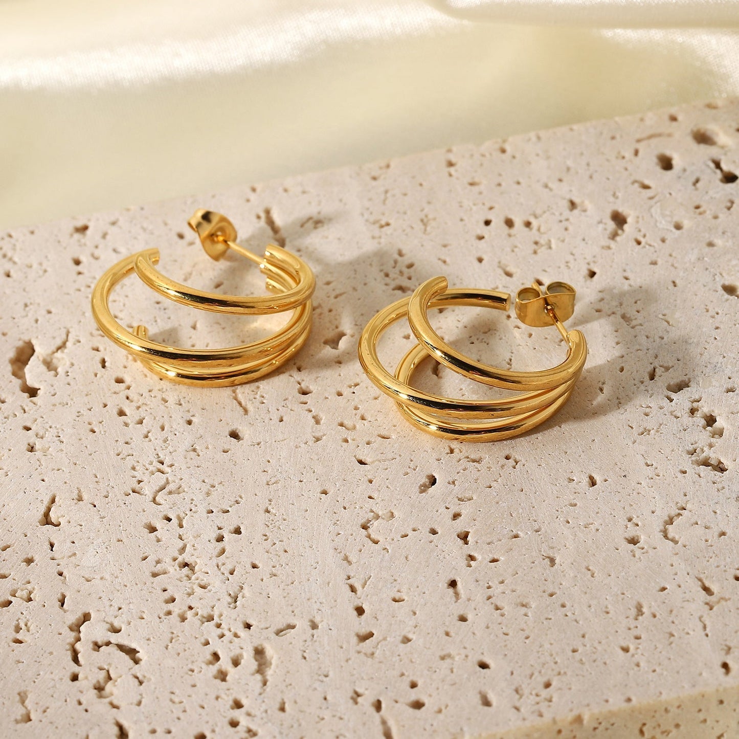 Triple Hoop Earrings