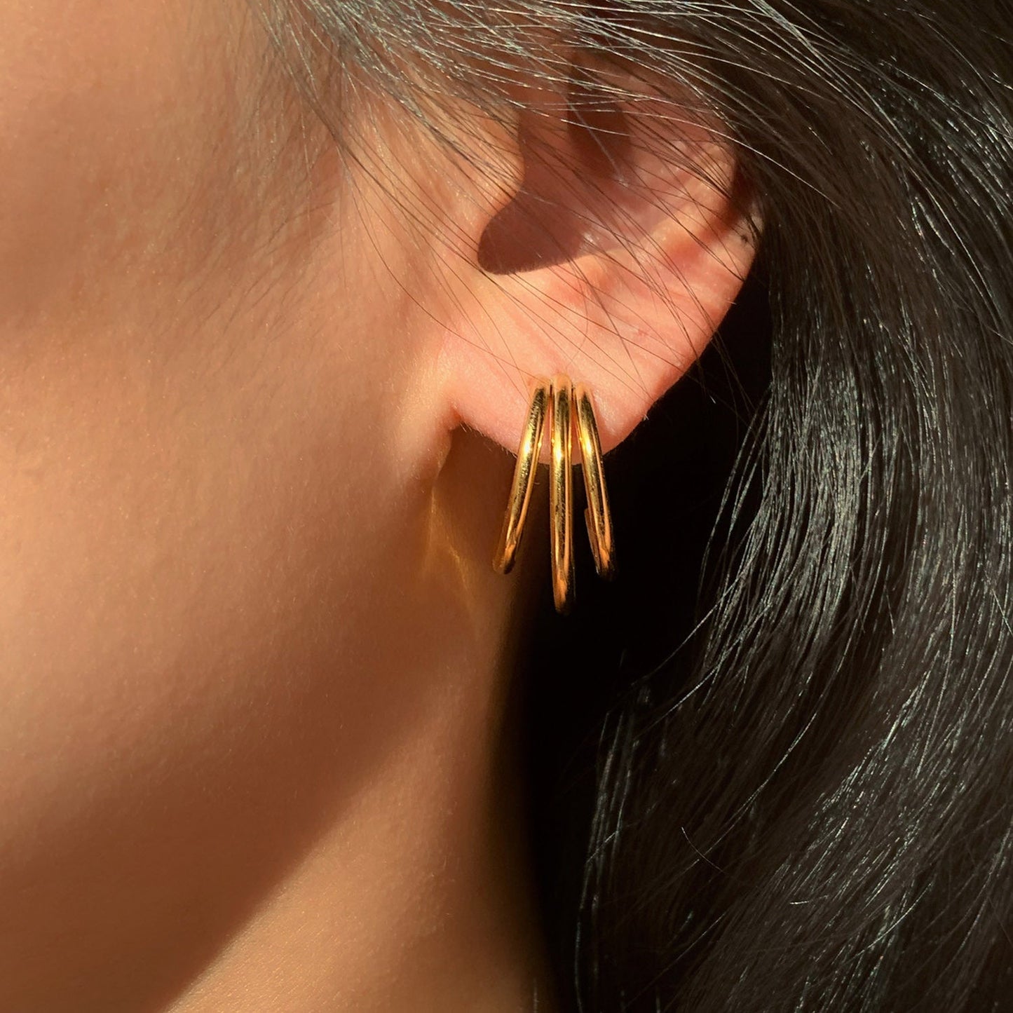 Triple Hoop Earrings